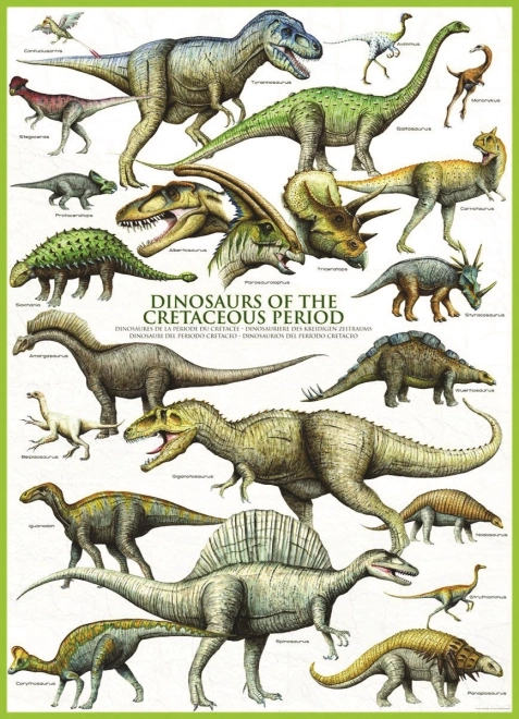 Puzzle Mondo dei Dinosauri: Cretaceo 1000 pezzi