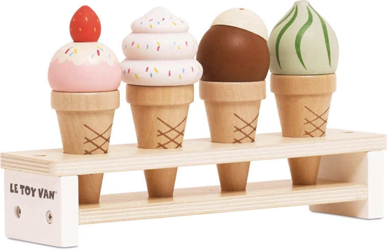 Set in legno di coni gelato con supporto Le Toy Van