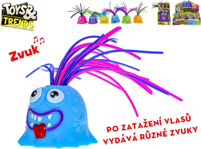 Mostriciattolo interattivo Toys&Trends Brainboooom con capelli lunghi e suoni 6 cm