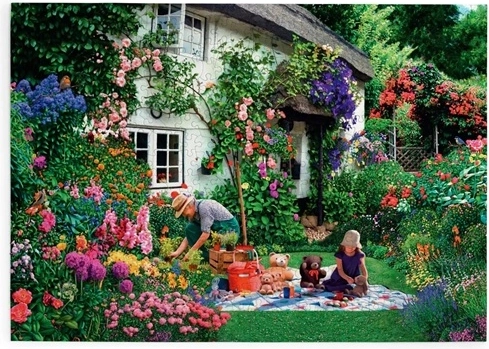 House of Puzzles picnic con orsacchiotti di peluche – puzzle da 500 pezzi grandi