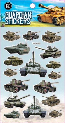 Adesivi CARRI ARMATI – set creativo per bambini