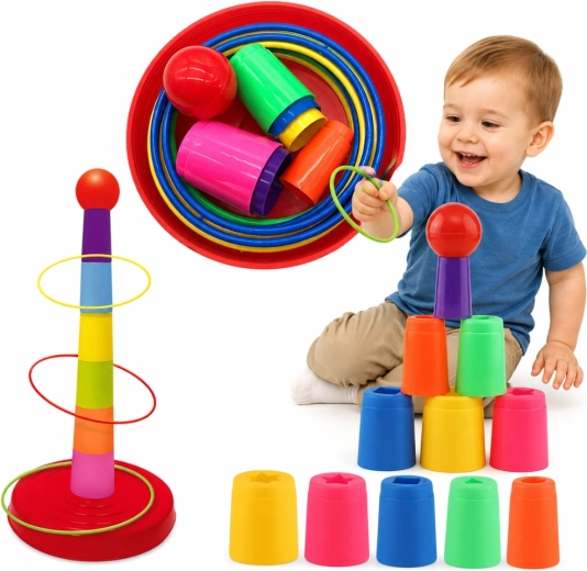 Gioco Woopie del lancio degli anelli al bersaglio