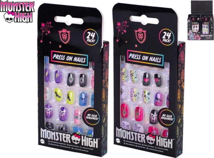 Unghie adesive per bambini MONSTER HIGH – 24 pz senza colla