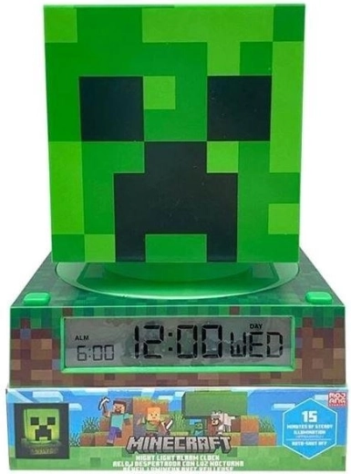Lampada 3D LED con sveglia Minecraft Creeper