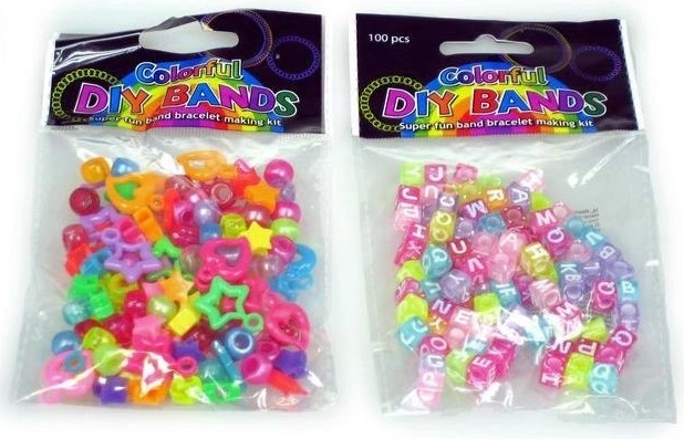Set creativo di perline e elastici in organizer