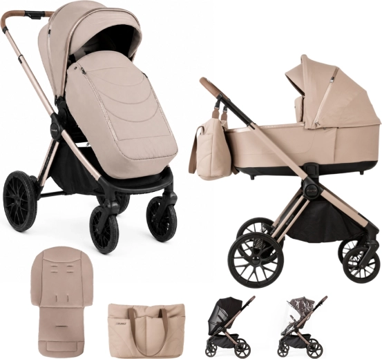 Passeggino combinato Adamex Bianco natura latte