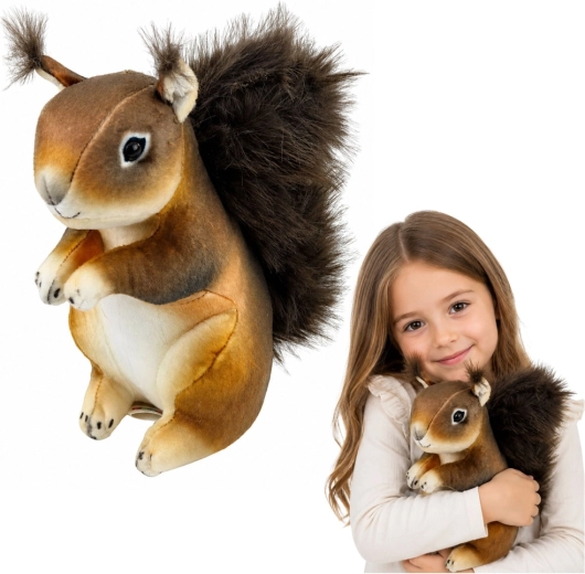 Scoiattolo di peluche – giocattolo coccoloso realistico 22 cm