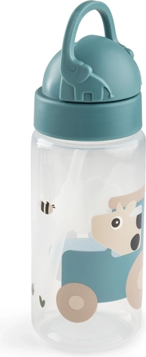 Borraccia con cannuccia Done by Deer Tiny farm blu 350 ml