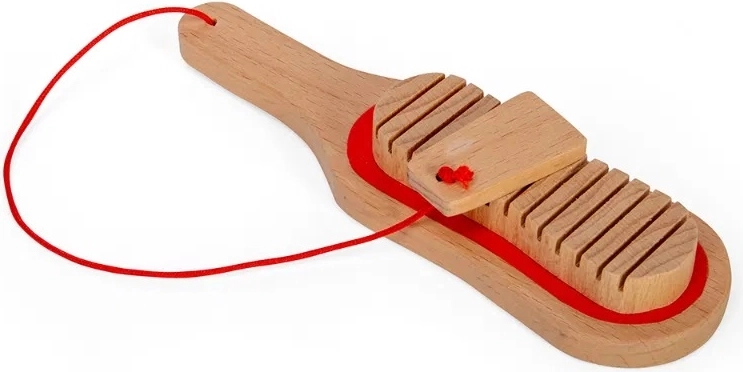 Bigjigs Toys guiro in legno – finitura naturale