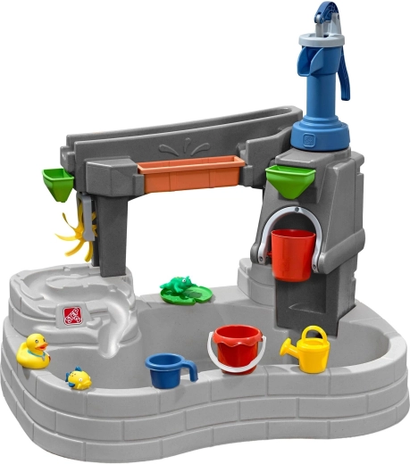 Step2 tavolo da gioco ad acqua laghetto roccioso con pompa e accessori