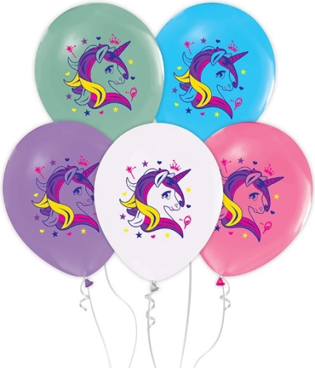 Palloncini con unicorni, 5 pezzi