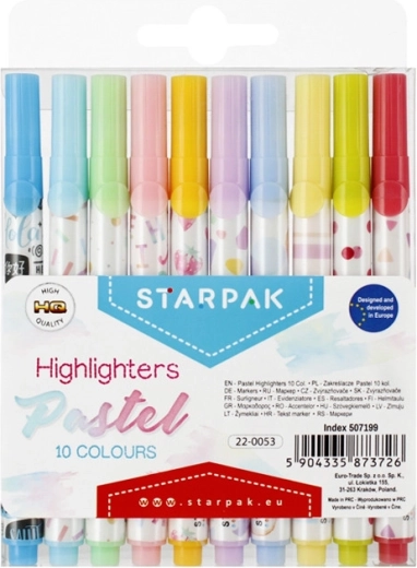Evidenziatori pastello STARPAK – set da 10 pz