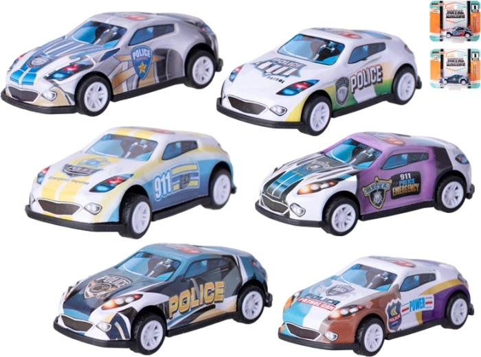 Macchinina sportiva in metallo con retrocarica 6,5 cm