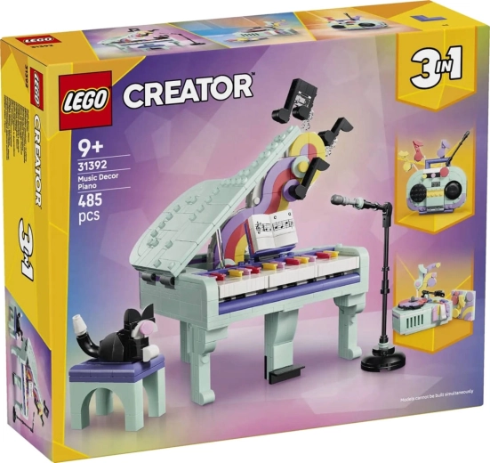 LEGO Creator 3 in 1 Pianoforte decorativo con gatto