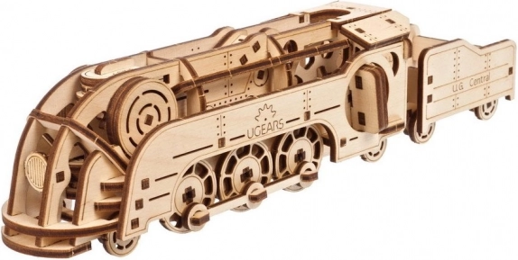 Ugears Kit di costruzione meccanico in legno 3D MINI Locomotiva