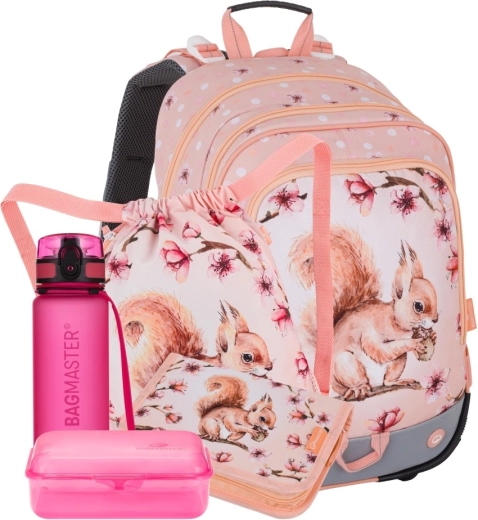 Bagmaster ALFA 26 grande set scolastico per bambini di prima elementare – scoiattolo