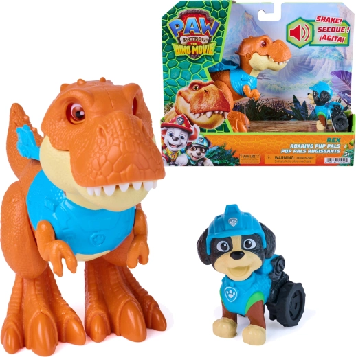Spin Master Paw Patrol Dino Movie – Rex con T‑Rex Timmy interattivo
