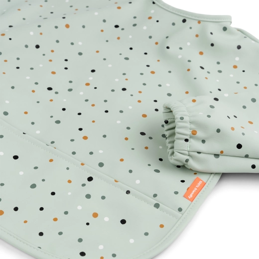 Done by Deer bavaglino con maniche e tasca Happy dots verde