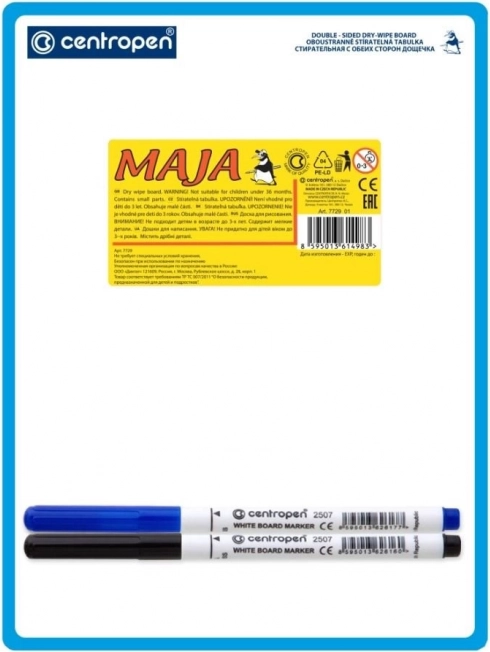 Lavagna cancellabile Centropen A5 doppia faccia con 2 pennarelli