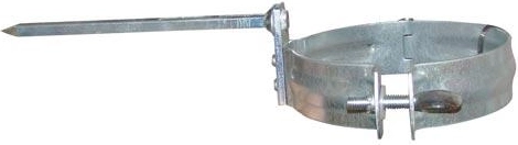 Fascetta per tubo pluviale 100 mm in acciaio zincato