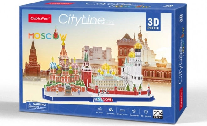 CubicFun puzzle 3D CityLine panorama di Mosca, 204 pezzi