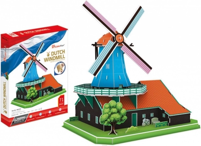 CubicFun puzzle 3D mulino a vento olandese, 71 pezzi