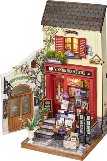 Robotime Rolife fai-da-te mini casa – Libreria viennese con illuminazione LED (290 pezzi)