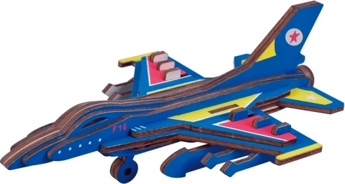 Puzzle 3D in legno aereo da combattimento