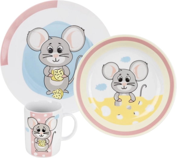 Set da pappa per bambini Topolina 3 pz
