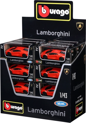 Modello d'auto in metallo BBURAGO Street Fire Lamborghini 1:43 (espositore da 24 pz)