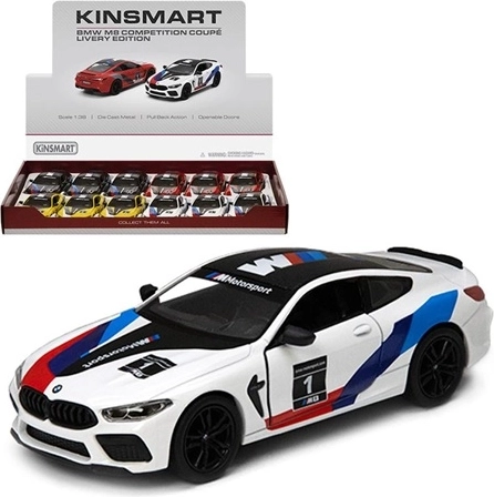 Modello da collezione BMW M8 Competition Coupé con livrea adesiva