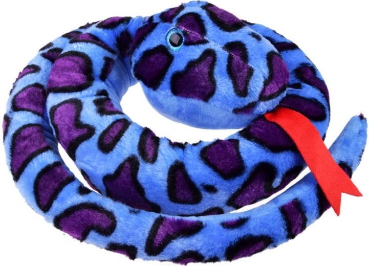 Serpente di peluche boa blu 160 cm – blu