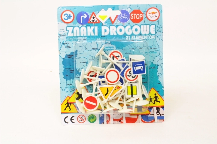 Set di segnali stradali per bambini, 21 pezzi