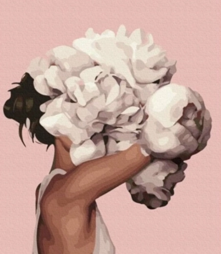 Pittura diamantata – testa astratta tra le nuvole 30 × 40 cm