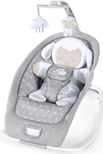 Ingenuity sdraietta vibrante con melodia Cuddle Lamb, 0m+ fino a 18 kg