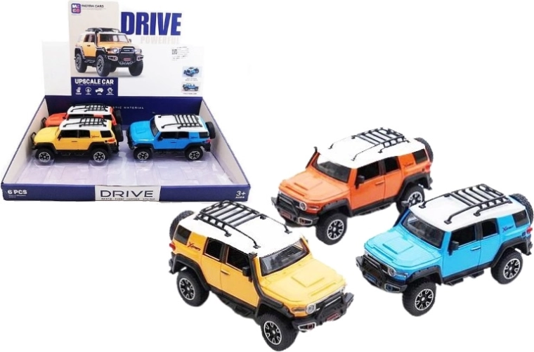 Veicolo giocattolo a tre ruote Toyota FJ per bambini 19 cm con luci e suoni