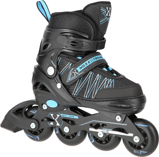 Pattini a rotelle e pattini da ghiaccio Nils Extreme 2 in 1, blu – S (31-34)