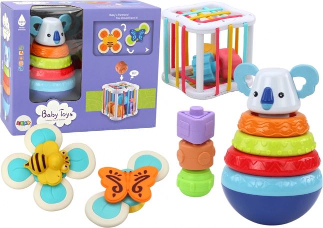 Set di giocattoli sensoriali Tower Koala Educational Cube Spinners