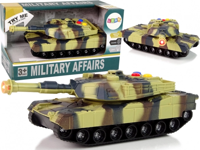 Carro armato militare 1:32 mimetica marrone con suoni e luci