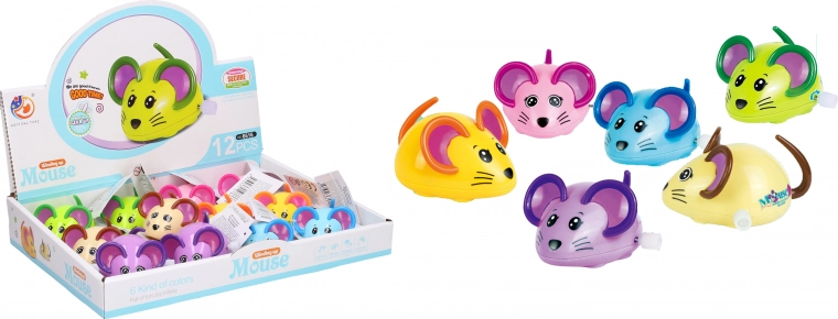 Topo in plastica a carica 8 cm