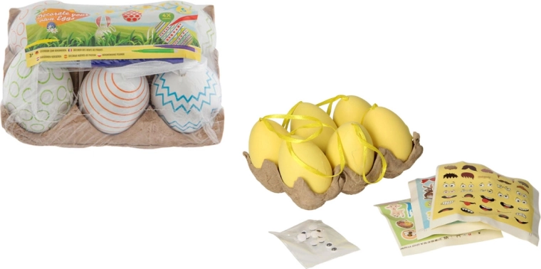 Uova di Pasqua in plastica – set da 6 pz