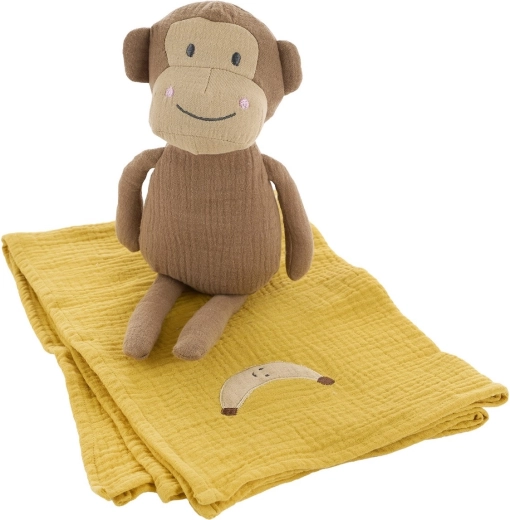 Jabadabado set regalo scimmietta con copertina in mussola