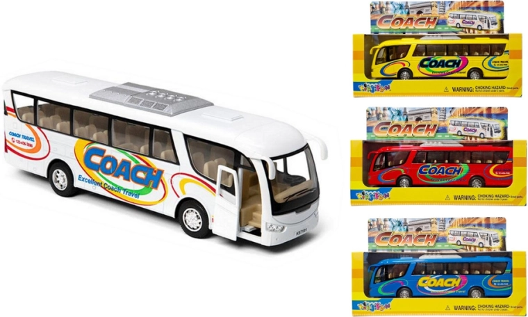 Autobus in metallo con meccanismo Pull Back Kinsmart