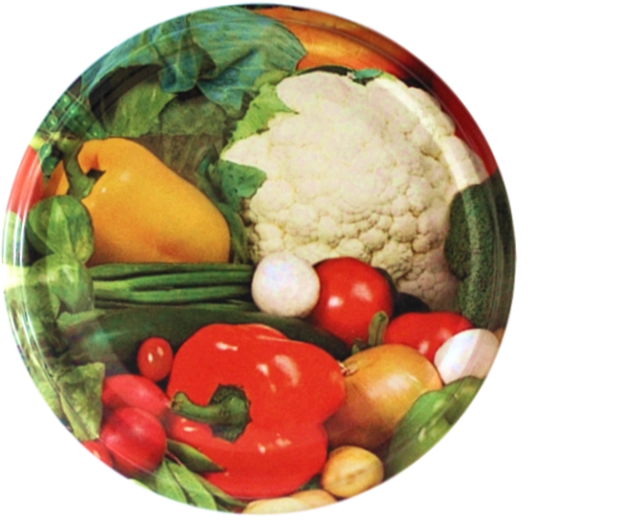 Coperchi per conserve Ø 82 con motivo di cavolfiore, 100 pz