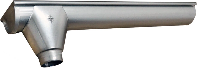 Canale terminale sinistro e destro 250 mm, 1 m, acciaio zincato