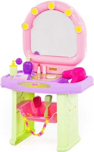 tavolo da toeletta cosmetico per bambini con specchio vanity