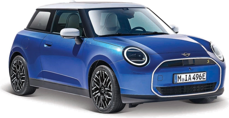 Modello auto Maisto Special Edition Mini Cooper SE 1:24 blu