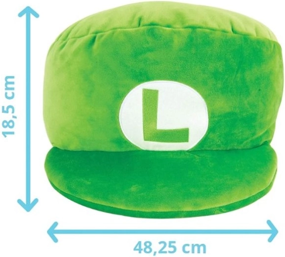 TOMY Nintendo Super Mario cappello di peluche Luigi
