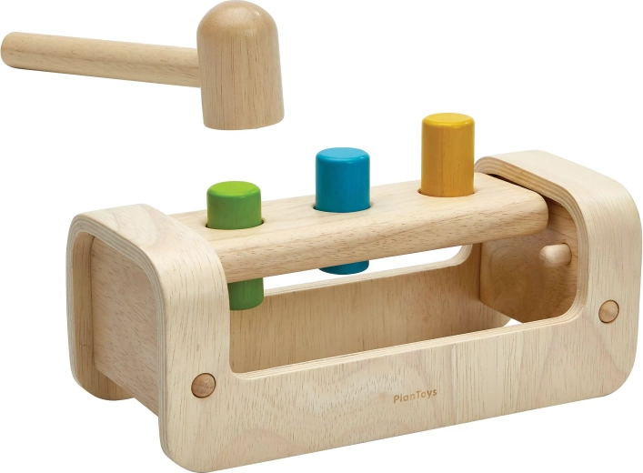 Zig zag in legno PlanToys con cilindri colorati