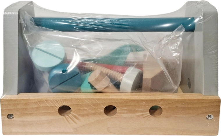 Set di attrezzi in legno in valigetta per bambini